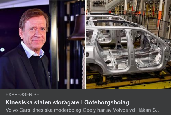 Volvo Cars Ägarstruktur