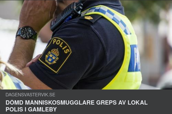 Slumpigt Människosmugglargripande