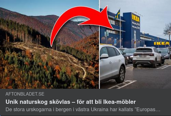 IKEA Skövlar Urskog I Ukraina