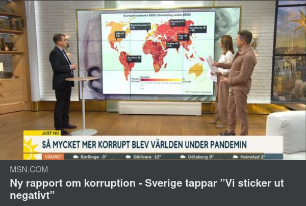 Negativt Utstickande Svensk Korruption