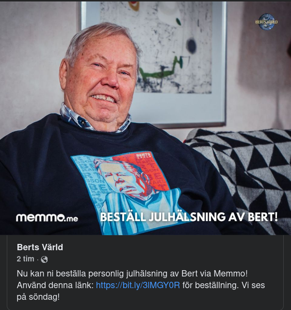 Berts Beställda Julhälsning
