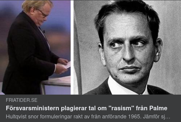 Palmeplagierande Hultqvist