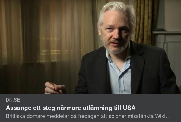 Assange Närmare Utlämning Till USA