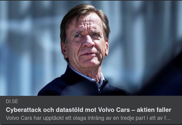 Cyberattackerat Volvo Cars