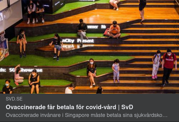 Ovaccinerad  Betalningsskyldighet I Singapore