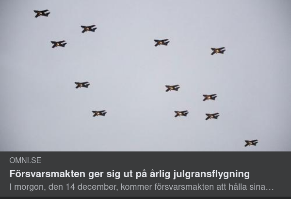 Årlig Julgransflygning