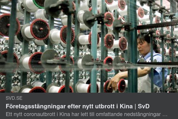 Kinesiska Covidnedstängningar