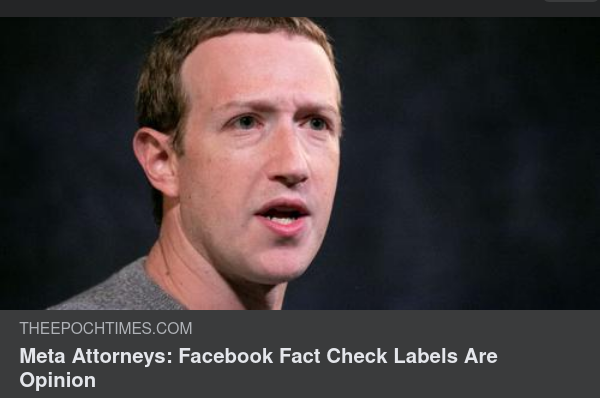 Faktabristande Åsiktskontroll På FB