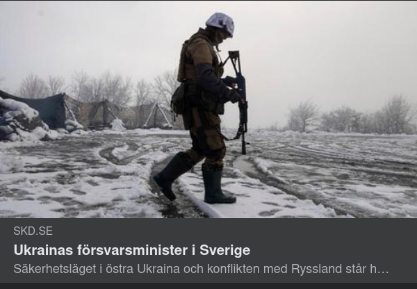 Ukrainas Försvarsminister I Sverige
