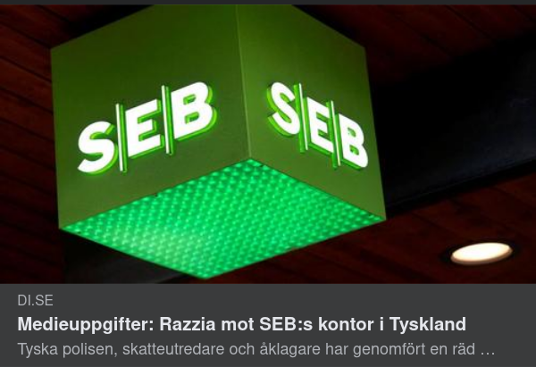 Tysk Razzia Mot SEB