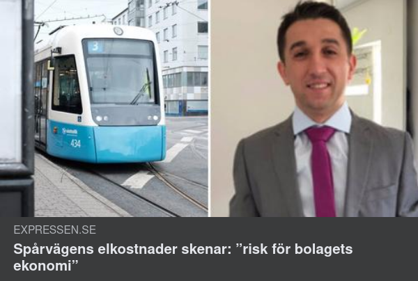 Skenande Elkostnader För Spårvägen