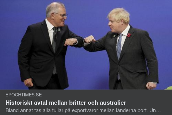 Historiskt Avtal Mellan Storbritannien & Australien