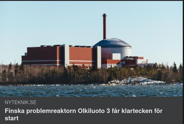Finsk Problemreaktor Får Starta