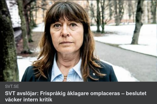 Intern Kritik Över Åklagaromplacering