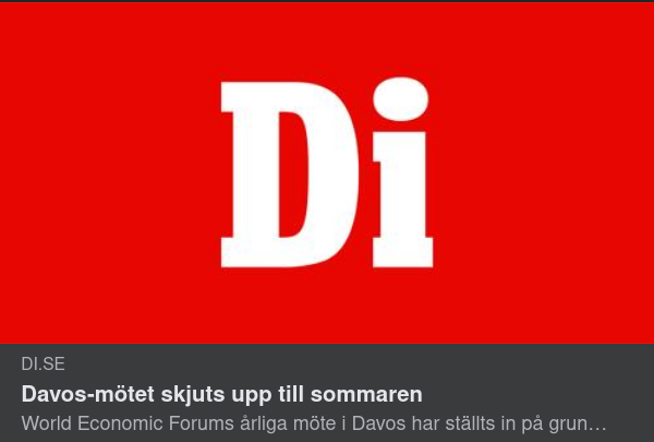 Uppskjutet Davosmöte