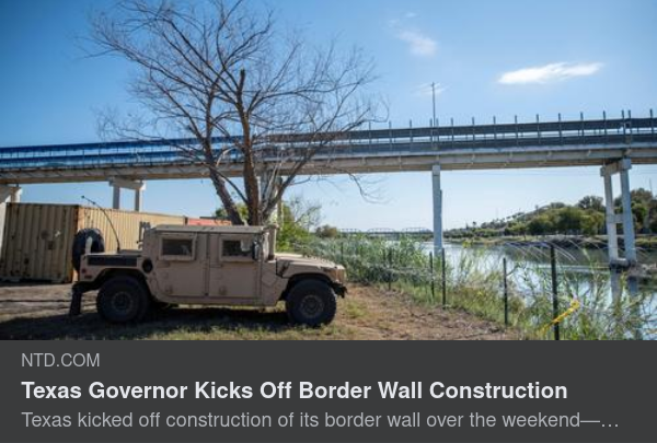 Gränsmursbygge Startat I Texas