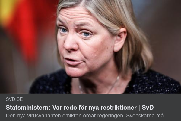 Statsministern Förbereder Nya Restriktioner & Sälenresa