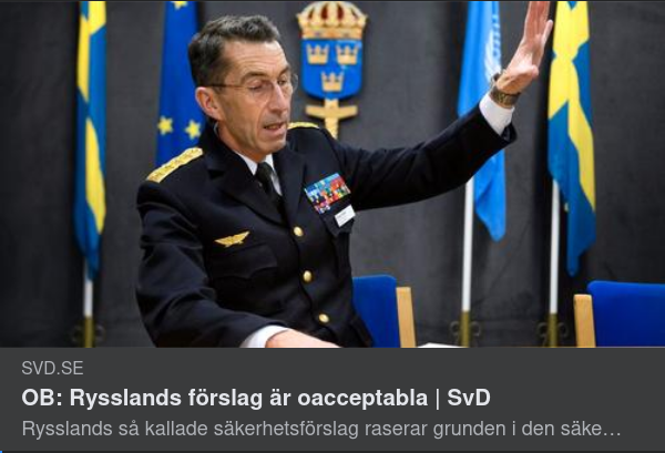 Oacceptabla Ryska Förslag För Pridefantast-ÖB