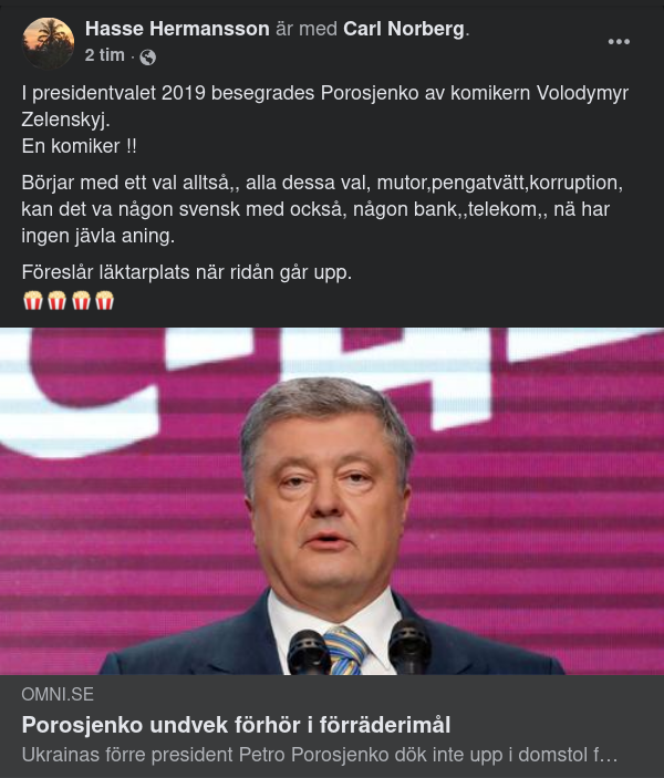 Porosjenko Skippade Förräderimålsförhör