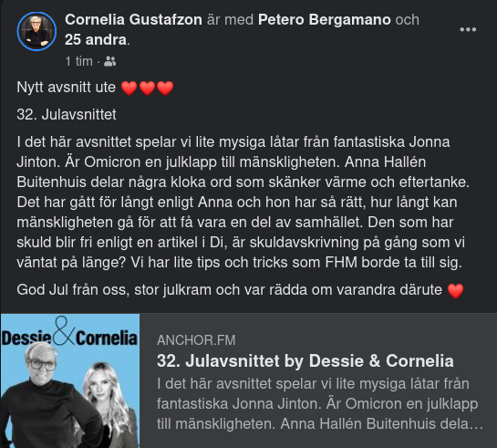 Dessie & Cornelias Julavsnitt