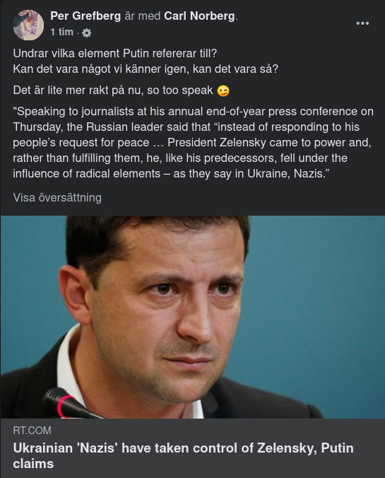 Ukrainska Nazister Säger Putin