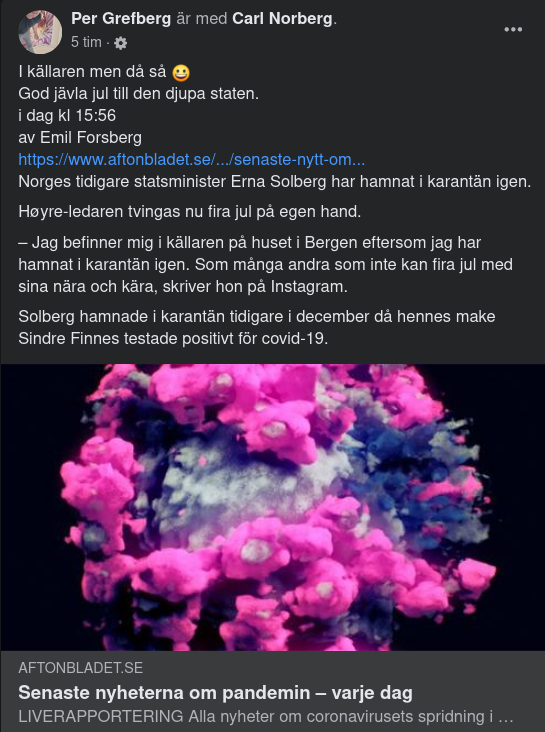 Källarkarantän För Solberg