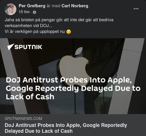 Pengabrist Hos DoJ