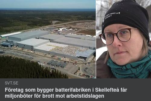 Miljonböter För Batterifabriksbyggföretag