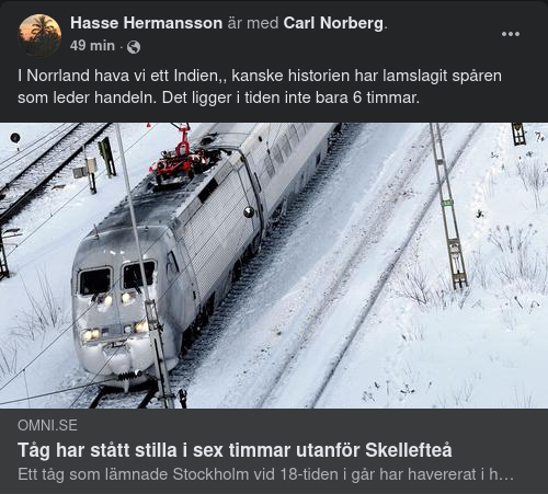Stillastående Norrlandståg