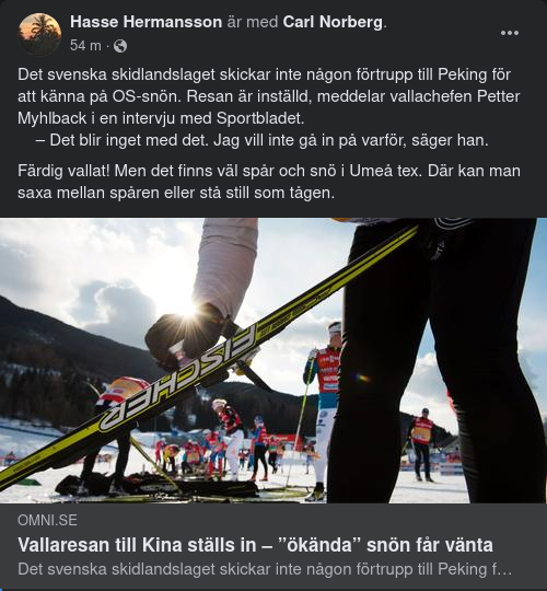 Inställd Kinesisk Vallaresa