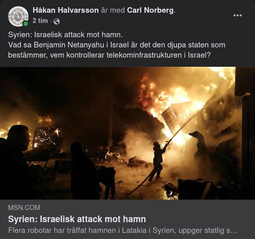 Israel Attackerar Syrisk Hamn