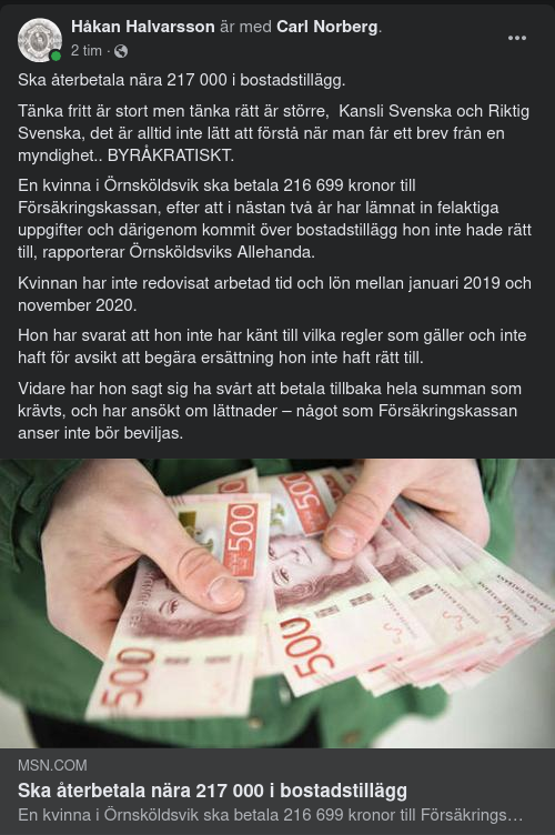 Bostadstillägg & Enskild Språkförståelse