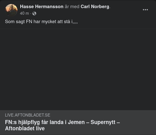 FN Får Landa I Jemen