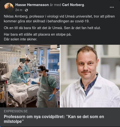 Covidstolpiller För Umeå?