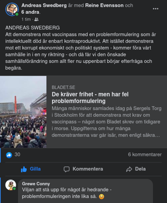 Demonstrerande Med Bristande Problemformulering