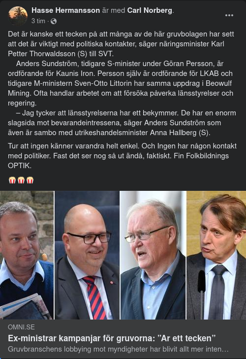 Gruvliga Ex-Politiker