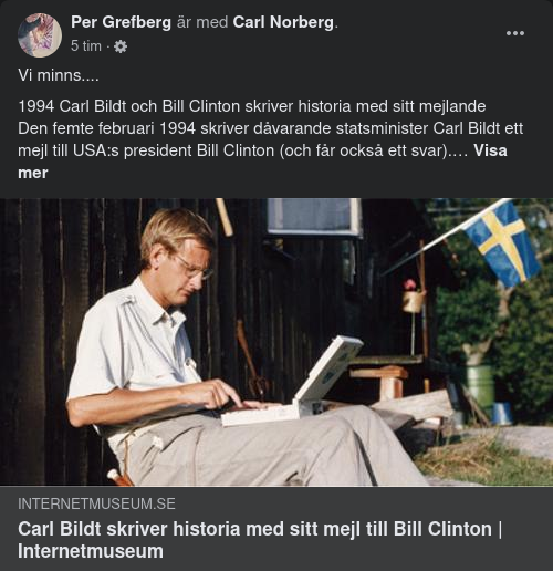 Historiskt Mejlskrivande Bildt