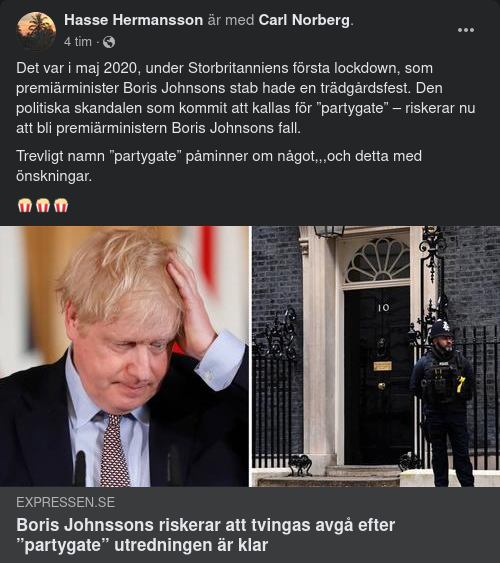 Extremt Graverande Partygate