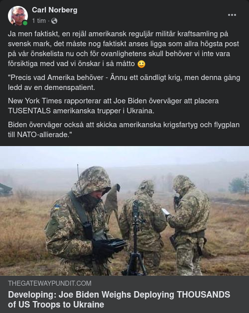 En Önskan Om Amerikansk Reguljär Militär Kraftsamling