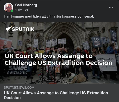 Assange Tillåten Att Bestrida Utlämningsbeslut