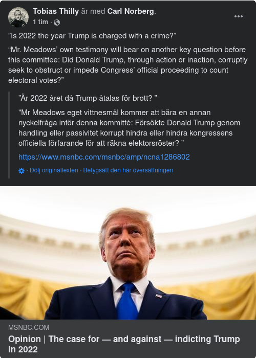Brottsåtalad Trump 2022?