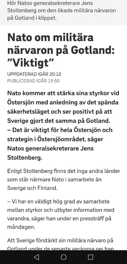 NATO Stärker Östersjönärvaro & Gotland Är Viktigt