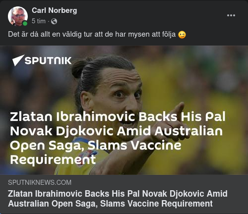 Zlatan Stöttar Polaren Novak