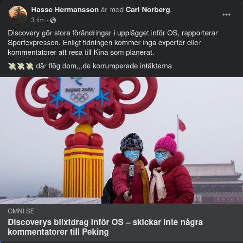 Discovery Skickar Inga Os-Kommentatorer