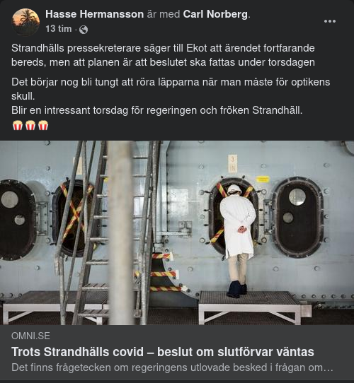 Planerat Slutförvaringsbeslutsfattande På Torsdag