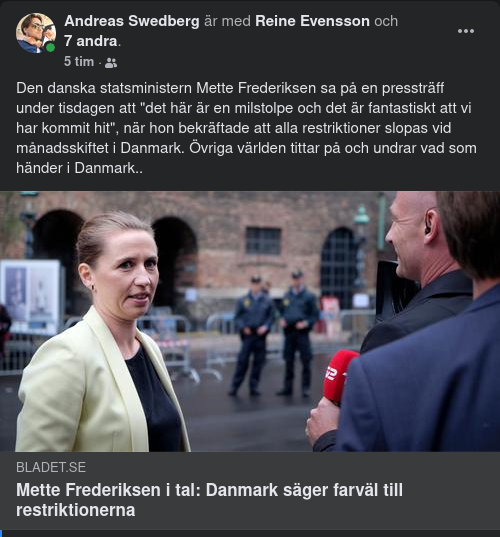Covidiotirestriktionsfritt Danmark