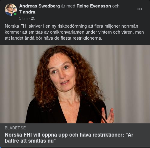 Bra Läge Att Häva Norska Restriktioner