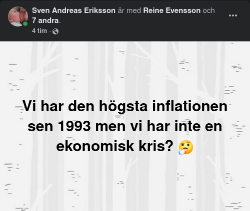 Hög Inflation Utan Ekonomisk Kris