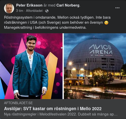 Melloröstningsomkastande SVT
