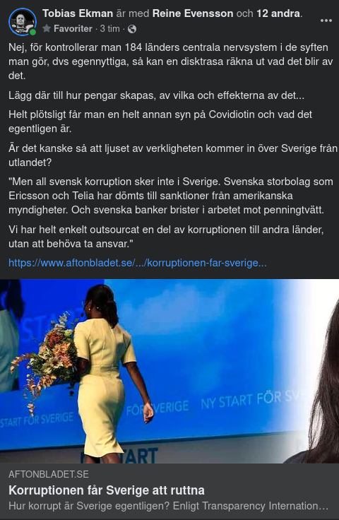 Korruptionsruttnande Sverige I AB